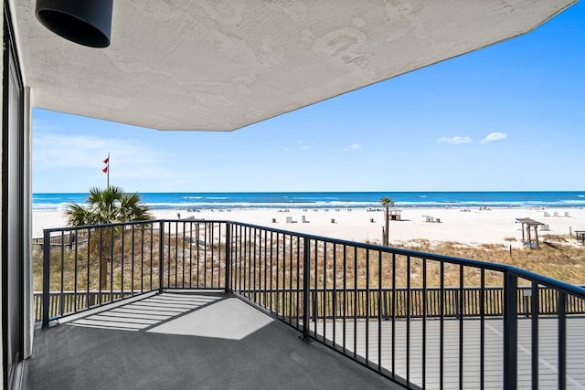 9850 S Thomas Dr Unit 205W, Panama City Beach, FL 32408 - balcony with a water view and a view of the beach
