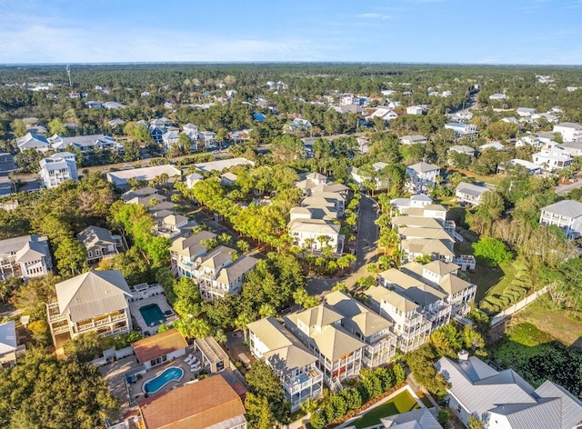 drone / aerial view with a residential view