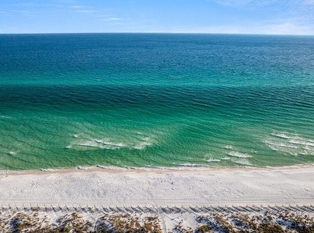 water view featuring a beach view