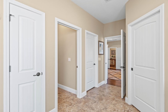 hallway with baseboards