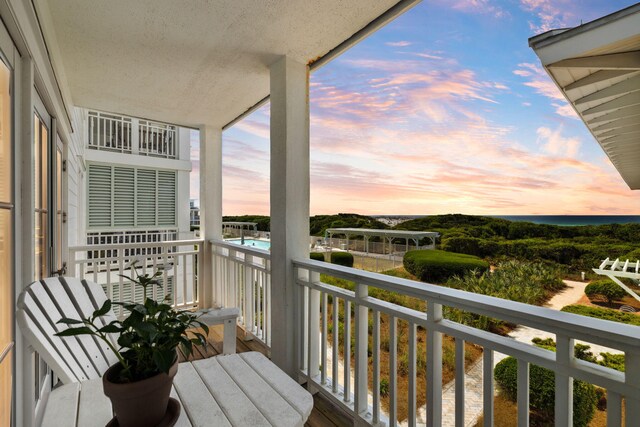 1848 E County Highway 30a Unit 4, Santa Rosa Beach, FL 32459 - view of balcony at dusk