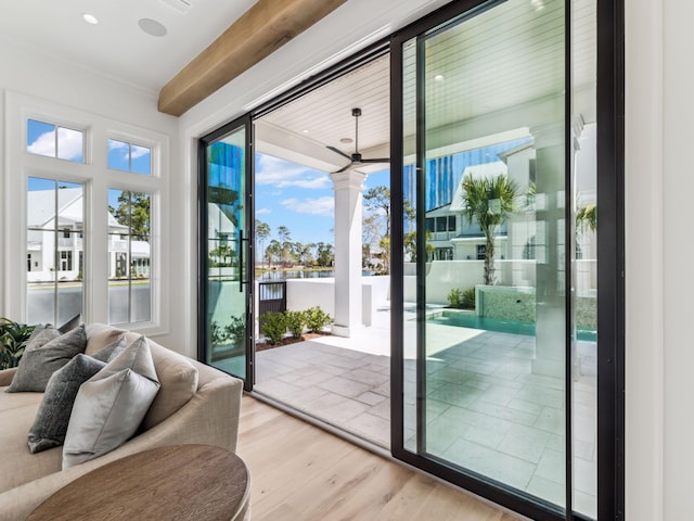 267 Tyler Dr, Santa Rosa Beach, FL 32459 - entryway with wood finished floors