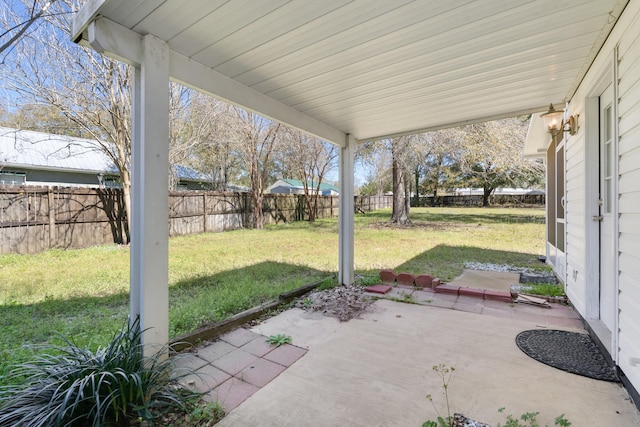 view of patio / terrace with a fenced backyard