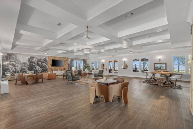 194 Mill Pond Cv, Freeport, FL 32439 - lobby featuring beam ceiling and coffered ceiling