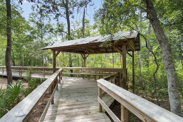 194 Mill Pond Cv, Freeport, FL 32439 - dock area with a gazebo