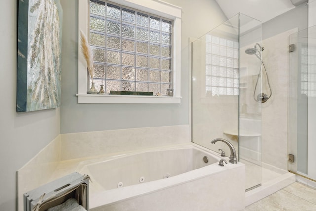 26 Classic Court Ln, Santa Rosa Beach, FL 32459 - bathroom featuring a shower stall and a tub with jets