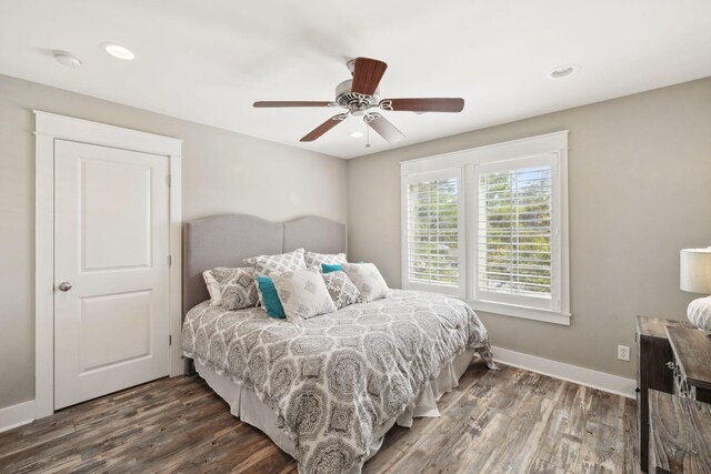 26 Classic Court Ln, Santa Rosa Beach, FL 32459 - bedroom with baseboards, recessed lighting, and wood finished floors