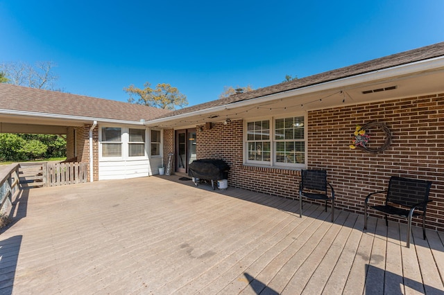 24776 Fifth Ave, Florala, AL 36442 - wooden terrace with area for grilling