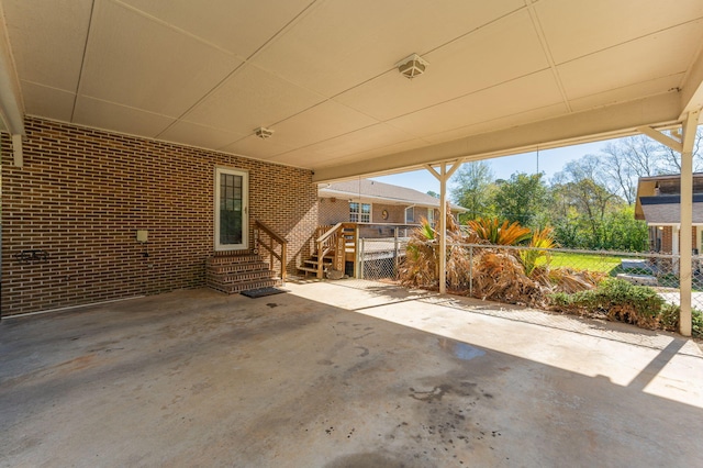 24776 Fifth Ave, Florala, AL 36442 - view of patio / terrace featuring fence, a carport, and entry steps