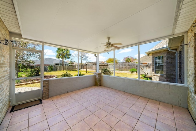 2511 Parkwood Dr, Panama City, FL 32405 - unfurnished sunroom featuring ceiling fan