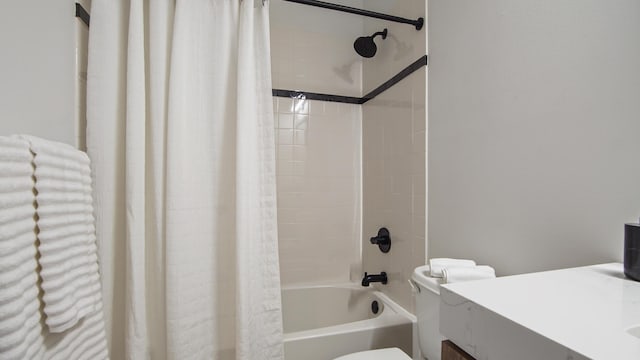 13 Taylor Krenkel Ct, Santa Rosa Beach, FL 32459 - full bath with toilet, vanity, and shower / tub combo with curtain