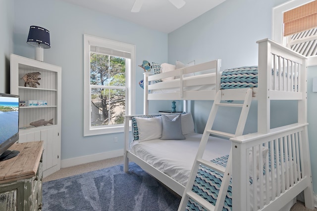 68 N Ryan St, Santa Rosa Beach, FL 32459 - bedroom featuring carpet, baseboards, and ceiling fan