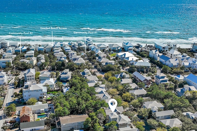 68 N Ryan St, Santa Rosa Beach, FL 32459 - drone / aerial view featuring a residential view and a water view