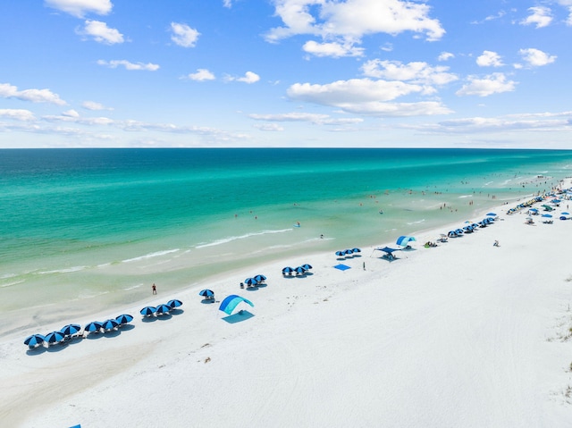 68 N Ryan St, Santa Rosa Beach, FL 32459 - aerial view featuring a water view and a beach view