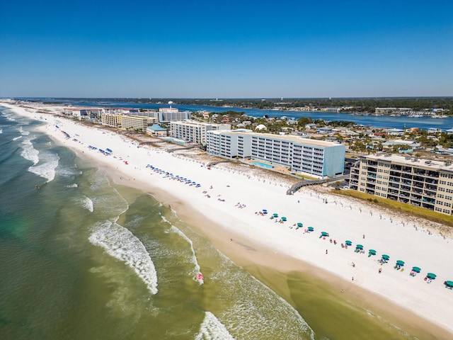 790 Santa Rosa Blvd Unit 403, Fort Walton Beach, FL 32548 - drone / aerial view featuring a water view, a beach view, and a city view