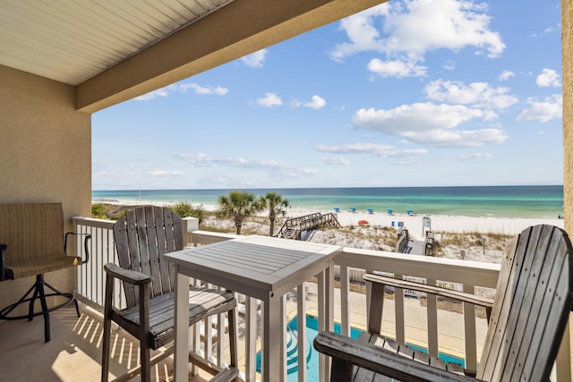 462 Abalone Ct Unit 202, Fort Walton Beach, FL 32548 - balcony with a water view and a view of the beach