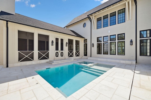 342 Windsong Dr, Inlet Beach, FL 32461 - view of pool with a patio and a pool with connected hot tub
