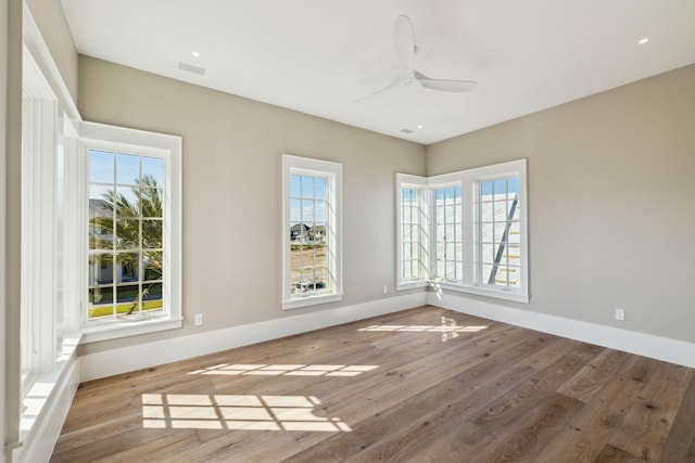 342 Windsong Dr, Inlet Beach, FL 32461 - unfurnished room with wood finished floors, plenty of natural light, baseboards, and visible vents