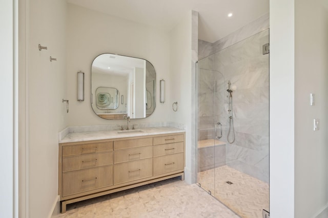 342 Windsong Dr, Inlet Beach, FL 32461 - bathroom with a stall shower and vanity