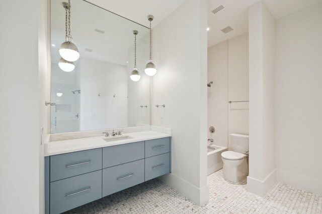 342 Windsong Dr, Inlet Beach, FL 32461 - full bathroom featuring shower / washtub combination, visible vents, toilet, and vanity