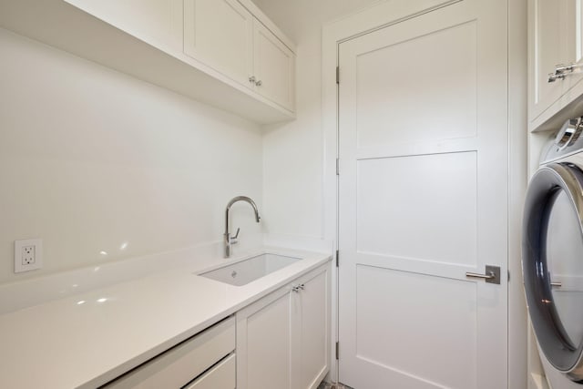 342 Windsong Dr, Inlet Beach, FL 32461 - laundry area featuring a sink, cabinet space, and washer / dryer