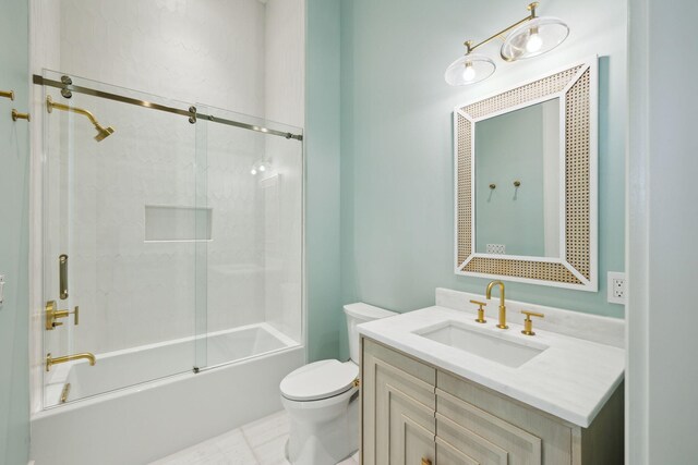 342 Windsong Dr, Inlet Beach, FL 32461 - bathroom featuring toilet, vanity, and enclosed tub / shower combo