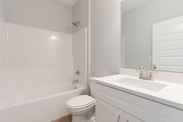 6119 Tansey St, Crestview, FL 32539 - full bath featuring toilet, bathtub / shower combination, vanity, and wood finished floors
