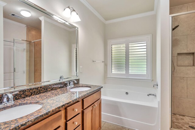 256 Cocobolo Dr, Santa Rosa Beach, FL 32459 - bathroom featuring a sink, visible vents, and a stall shower