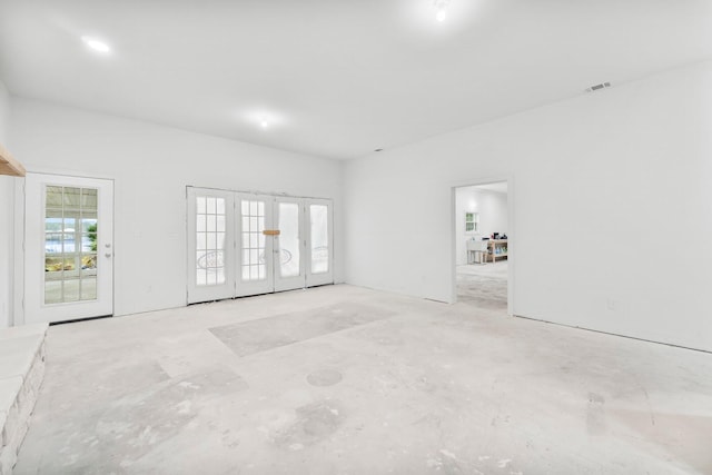 680 Mallet Bayou Rd, Freeport, FL 32439 - empty room with french doors and visible vents