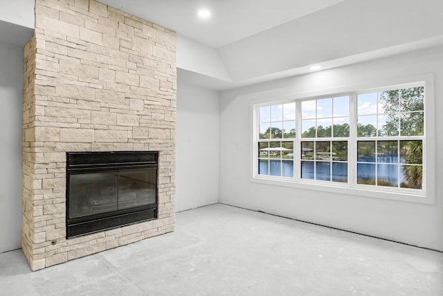 680 Mallet Bayou Rd, Freeport, FL 32439 - unfurnished living room with a fireplace