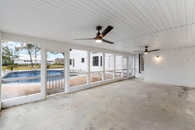 680 Mallet Bayou Rd, Freeport, FL 32439 - view of patio / terrace featuring a ceiling fan and an outdoor pool