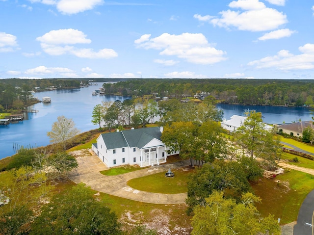 680 Mallet Bayou Rd, Freeport, FL 32439 - birds eye view of property with a water view and a view of trees
