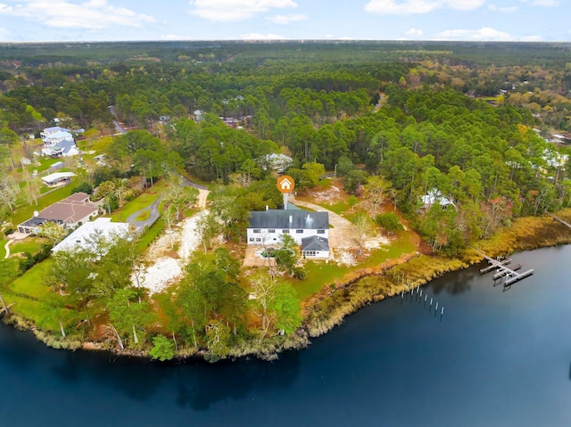 680 Mallet Bayou Rd, Freeport, FL 32439 - drone / aerial view featuring a water view and a wooded view