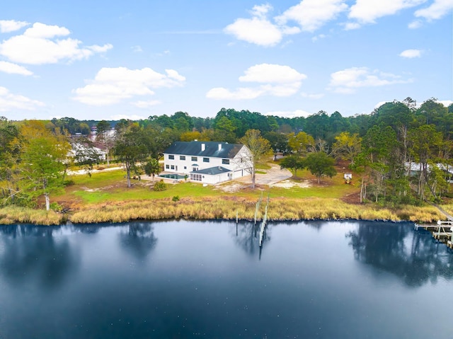 680 Mallet Bayou Rd, Freeport, FL 32439 - drone / aerial view with a water view