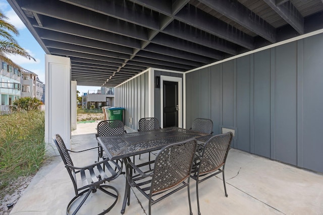 view of patio featuring outdoor dining space