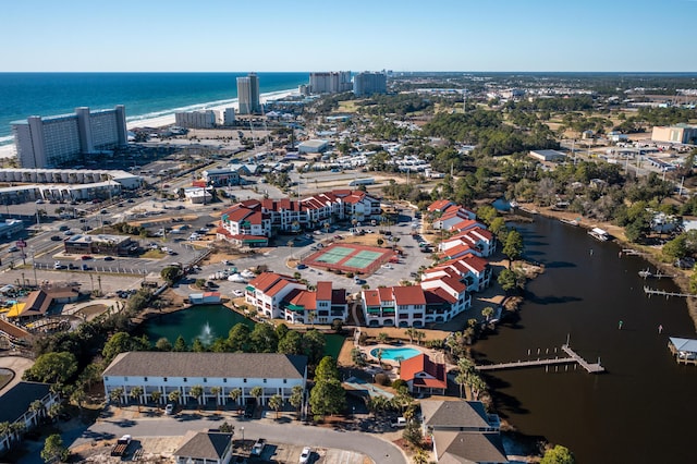 8730 Thomas Dr # 1203C, Panama City Beach, FL 32408 - drone / aerial view featuring a water view