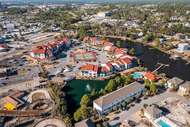 8730 Thomas Dr # 1203C, Panama City Beach, FL 32408 - bird's eye view with a water view