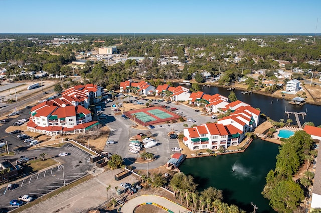 8730 Thomas Dr # 1203C, Panama City Beach, FL 32408 - drone / aerial view with a water view