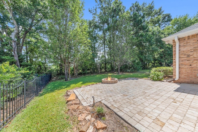 4397 Vardon Way, Niceville, FL 32578 - view of patio featuring a fire pit