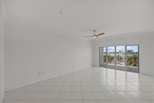 212 Harbor Blvd Unit 205, Destin, FL 32541 - spare room with crown molding, ceiling fan, and baseboards