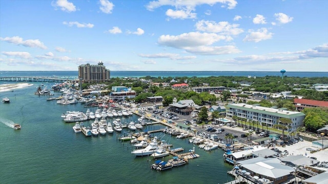 212 Harbor Blvd Unit 205, Destin, FL 32541 - aerial view of a nearby body of water and numerous boat docks