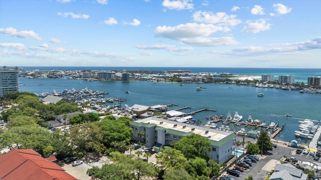 212 Harbor Blvd Unit 205, Destin, FL 32541 - bird's eye view of a nearby body of water and numerous boat docks