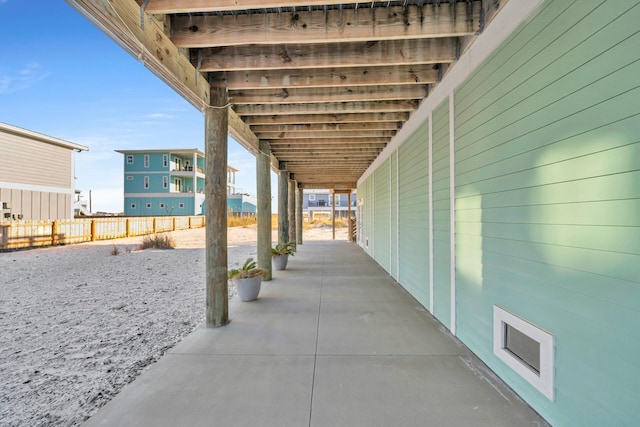 view of patio with fence