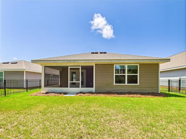 643 Earl Godwin Rd, Freeport, FL 32439 - rear view of property with a sunroom