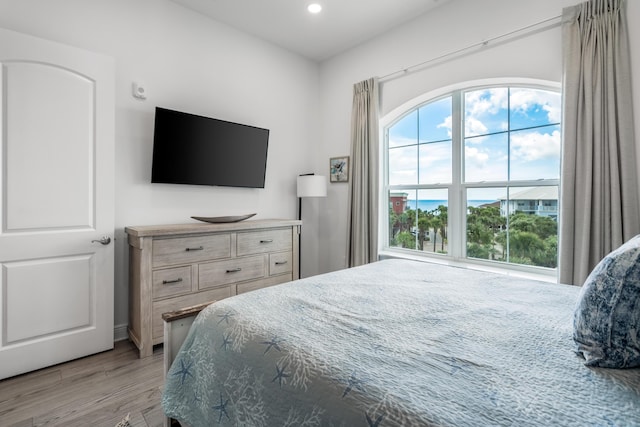 1740 S County Highway 393 # 301, Santa Rosa Beach, FL 32459 - bedroom with recessed lighting and light wood finished floors