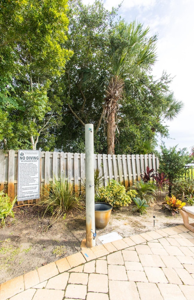 view of patio / terrace with fence