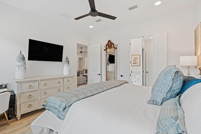 197 Suwannee Dr Lot 18, Watersound, FL 32461 - bedroom featuring light wood-style flooring, recessed lighting, and visible vents