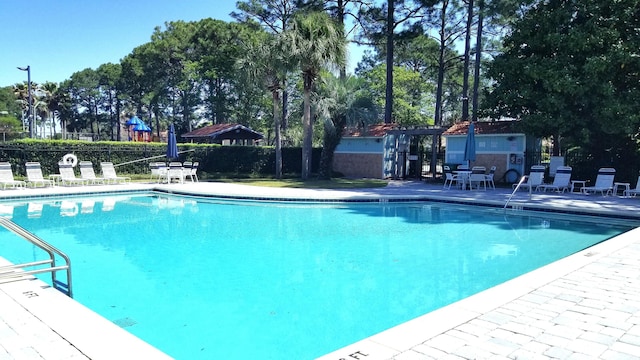 309 Wimico Cir, Destin, FL 32541 - pool with fence, a pergola, and a patio area