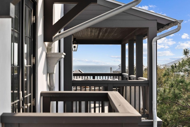 74 Town Hall Rd Unit 3B, Rosemary Beach, FL 32461 - wooden terrace featuring a water view
