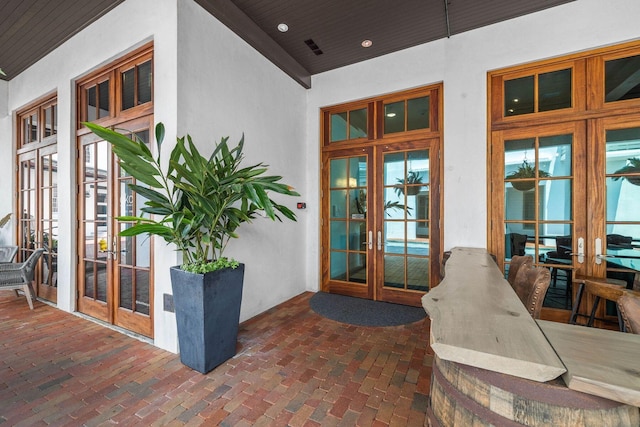 74 Town Hall Rd Unit 3B, Rosemary Beach, FL 32461 - property entrance featuring stucco siding and french doors